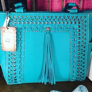 New! Unique Montana West Handbag Turquoise